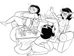  2020 4:3 anthro beverage black_and_white daughter domestic_cat family felid feline felis female female/female group hi_res incest_(lore) katty_katswell kitty_katswell laugh mammal monochrome mother mother_and_child mother_and_daughter mrs._katswell nickelodeon nipple_outline parent parent_and_child redout sibling sister sisters sitting surprise t.u.f.f._puppy 