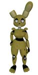  5_fingers absurd_res alpha_channel anthro bottomwear breasts clothing ears_up eyelashes female fingers five_nights_at_freddy&#039;s five_nights_at_freddy&#039;s_3 frown half-closed_eyes hand_on_hip hi_res hindpaw lagomorph leporid mammal mizumew narrowed_eyes paws rabbit skirt springtrap_(fnaf) thecomicalmelon torn_clothing video_games 