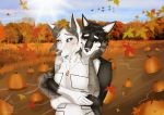  anthro black_sclera breasts canid canine canis duo female gradient_fur jennifer_nyte male male/female mammal romantic_couple snowpupcreations tagme wolf 