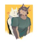  2020 anthro canid canine canis clothed clothing digital_media_(artwork) domestic_dog fur group hi_res male male/male mammal multicolored_body multicolored_fur naikuma shirt simple_background topwear white_body white_fur 