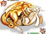  4:3 anal anal_penetration anthro charizard dragon dragonite dragonom duo erection fire gameplay_mechanics hand_on_head hand_on_stomach health_bar looking_at_another lying male male/male male_penetrated male_penetrating male_penetrating_male missionary_position nintendo on_back open_mouth penetration pok&eacute;mon pok&eacute;mon_(species) scalie sex simple_background video_games wings 