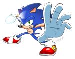  action_pose altranade anthro blue_body blue_fur clothing eulipotyphlan footwear fur gloves green_eyes handwear hedgehog hi_res male mammal pose red_clothing red_footwear red_shoes shoes solo sonic_the_hedgehog sonic_the_hedgehog_(series) 