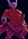  absurd_res balls big_balls big_penis bodily_fluids demon e-zoid evil_grin genital_fluids genitals grin hi_res horn huge_balls huge_penis humanoid humanoid_pointy_ears hyper hyper_genitalia hyper_penis janemba male melee_weapon muscular muscular_humanoid muscular_male nude penis precum precum_on_penis red_body sharp_teeth smile solo super_janemba sword teeth weapon yellow_eyes 