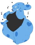  &lt;3 anthro belly big_breasts blue&#039;s_clues blue_(blue&#039;s_clues) blue_body blue_fur breasts clothing dancing eyes_closed female fur hi_res musical_note nickelodeon one-piece_swimsuit overweight overweight_anthro overweight_female rakashama slightly_chubby solo swimwear thick_thighs wide_hips 