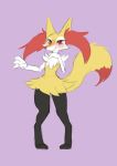  akitokit anthro black_body black_fur braixen breasts chest_tuft colored digitigrade eyelashes female fluffy fluffy_tail fur inner_ear_fluff looking_at_viewer nintendo pigeon_toed pok&eacute;mon pok&eacute;mon_(species) red_body red_eyes red_fur short_stack small_breasts small_waist smiling_at_viewer solo tuft two_tone_tail video_games white_body white_fur wide_hips yellow_body yellow_fur 