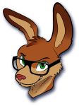  alpha_channel anthro brown_body brown_fur brown_hair eyewear fur glasses green_eyes hair jak_and_daxter long_ears looking_at_viewer male mammal mustelid naughty_dog nowa_ottsel nowatheottsel ottsel solo sony_corporation sony_interactive_entertainment teeth_visible video_games 