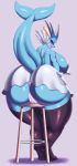  2020 anthro big_breasts big_butt blush breasts butt camel_toe clothing eeveelution female hi_res huge_breasts legwear mrsk nintendo nipple_outline pok&eacute;mon pok&eacute;mon_(species) purple_eyes solo underwear vaporeon video_games 