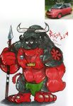  anthro autofurrart bison bisonpla bovid bovine car cattle hi_res male male/male mammal monster original_characters solo taur vehicle 