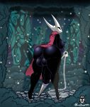  absurd_res anthro arthropod balls big_balls big_breasts big_butt big_penis black_body breasts butt christomwow cloak cloak_only clothing curvy_figure detailed_background featureless_face genitals gynomorph hi_res hollow_knight hornet_(hollow_knight) huge_balls huge_breasts huge_butt huge_penis humanoid_genitalia humanoid_penis insect intersex mask non-mammal_breasts not_furry not_furry_focus penis presenting presenting_hindquarters rear_view solo team_cherry thick_thighs video_games voluptuous wide_hips 