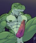  abs anthro dinosaur hi_res internal_balls iudicium86 knot male muscular muscular_anthro muscular_male nipples pecs precum_drip reptile scalie slit solo theropod tyrannosaurid tyrannosaurus tyrannosaurus_rex 