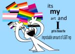  2019 aimkid aimkid_(copyright) ambiguous_gender anthro asexual_pride_colors bisexual_pride_colors blue_background canid canine english_text flag humor lgbt_pride mammal nonbinary_pride_colors open_mouth open_smile pansexual_pride_colors pride_colors rainbow_flag rainbow_pride_flag rainbow_symbol simple_background smile solo standing text transgender_pride_colors wide_eyed 