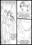  amanda_(tcitw) arania building camera comic dialogue duo english_text female hair house human human_focus human_only jack_(tcitw) long_hair male mammal monochrome not_furry outside text the_cabin_in_the_woods_(arania) video_camera 