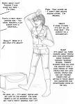  amanda_(tcitw) arania breasts camera clothed clothing comic dialogue english_text eyewear female glasses hair human human_focus human_only mammal monochrome not_furry solo text the_cabin_in_the_woods_(arania) video_camera 