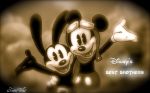  anthro aviator_cap black_body bottomwear brother brothers clothed clothing disney duo fleischer_style_toon gloves handwear headgear headwear lagomorph leporid male mammal mickey_mouse monochrome mouse murid murine open_mouth oswald_the_lucky_rabbit rabbit rodent sepia sibling smile toony twistedterra 