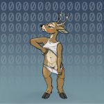 1:1 anthro blush cervid cervine clothed clothing el-yeguero hi_res male mammal nullvember pants_down partially_clothed solo 