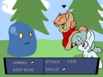  4:3 deep_blue_(oc) digital_media_(artwork) duo english_text equid equine female feral friendship_is_magic fur goo_creature hasbro hi_res himmel_(oc) horn horse larrykitty male mammal my_little_pony pony scarf text young 