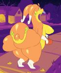  2020 animated anthro anus big_butt breasts butt female genitals goodra halloween holidays nintendo nipples nude pok&eacute;mon pok&eacute;mon_(species) pussy short_playtime solo tentabat video_games 