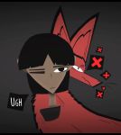  anthro beebee_(adventures_with_anxiety) canid canine canis duo female headshot_portrait hong_(adventures_with_anxiety) human human_focus kinosnight male male/female mammal portrait wolf 