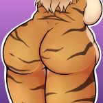  1:1 anthro belly breasts brown_hair brown_stripes butt felid female fur glitchthegothkidd hair lisa_(tiger) low_res mammal multicolored_hair nude orange_body orange_fur overweight overweight_female pantherine solo stripes tiger trans_(lore) trans_woman_(lore) two_tone_hair 