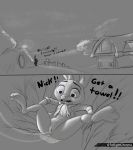  bodily_fluids clothing comic cum cum_in_pussy cum_inside disney english_text female fur genital_fluids genitals hi_res judy_hopps lagomorph leporid mammal nick_wilde offscreen_character open_mouth pussy rabbit simple_background solo surprise text twilightchroma zootopia 