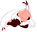  2020 4_fingers anthro avian belly big_breasts bikini blush breasts cleavage clothed clothing fake_ears fake_rabbit_ears female fingers hangarafterdark huge_breasts kneeling leaning legendary_pok&eacute;mon legwear lime_(hangarafterdark) long_neck looking_aside lugia navel nintendo nipple_outline open_mouth open_smile pok&eacute;mon pok&eacute;mon_(species) skimpy smile solo stockings swimwear thick_tail thick_thighs thigh_highs video_games white_body 