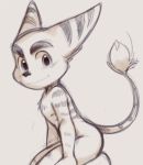  anthro cute_face dandi felid feline kemono lombax looking_at_viewer male mammal nude ratchet ratchet_and_clank smile solo sony_corporation sony_interactive_entertainment stripes tail_tuft tuft video_games 