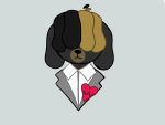  &lt;3 4:3 artist_needed black_body black_fur brown_body brown_fur canid canine canis clothing domestic_dog dreadlocks floppy_ears fur german_(altpuppy) headshot_portrait hi_res looking_at_viewer male mammal portrait simple_background solo suit topwear unknown_artist 