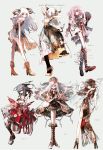  breast_hold chinadress cleavage garter heels horns qtonagi sweater tail thighhighs wings 