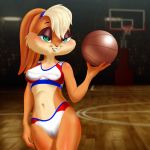  1:1 anthro basketball female hi_res lagomorph leporid lola_bunny looney_tunes mammal rabbit sharkdark solo space_jam warner_brothers wide_hips 