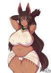  animal_humanoid big_breasts breasts camel_toe canid canid_humanoid canine canine_humanoid cleavage clothed clothing cuccokingu female humanoid jackal_humanoid mammal mammal_humanoid nipple_outline panties slightly_chubby solo thick_thighs underwear wide_hips 