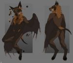  anthro brown_body brown_fur chiropteran claws digitigrade featureless_crotch fur male mammal membrane_(anatomy) membranous_wings model_sheet neck_tuft solo tgt1512 tuft wings 