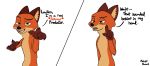  ... anthro canid canine comic dialogue disney english_text fox fur humor male mammal midnight-wizard nick_wilde open_mouth open_smile orange_body orange_fur red_fox signature simple_background smile solo text white_background zootopia 