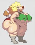  absurd_res anthro belly big_belly big_breasts big_butt blonde_hair breasts butt canid canine canis catdog_(series) curvy_figure domestic_dog eyes_closed female hair hand_on_hip hi_res huge_breasts huge_butt mammal navel nickelodeon obese obese_anthro obese_female overweight overweight_anthro overweight_female poodle shriek_dubois solo sssonic2 teeth thick_thighs under_boob voluptuous wide_hips 