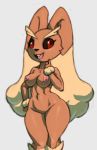  anthro arm_tuft big_breasts black_nose black_pupils black_sclera blonde_eyebrows breasts brown_body brown_ears brown_fur buckteeth colored digital_media_(artwork) ear_tuft eyebrows featureless_crotch female floppy_ears front_view fur fur_tuft grey_background iris legs_together long_ears lop_ears lopunny multicolored_body multicolored_ears multicolored_fur nintendo nipples nude open_mouth open_smile pink_nipples pink_tongue pok&eacute;mon pok&eacute;mon_(species) portrait pose pupils rawslaw5 red_eyes simple_background small_waist smile solo teeth thick_thighs three-quarter_portrait tongue tuft two_tone_body two_tone_ears two_tone_fur video_games wrist_tuft yellow_body yellow_ears yellow_fur 