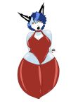  anthro female hi_res raven_the_caracal red_outfit shy_expression slightly_chubby solo sonic_the_hedgehog_(series) thick_thighs 