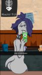  absurd_res butt claire_wheeler colar disney female french_text grey_body hair hi_res kurofipito monster_girl_(genre) monsters_inc monsters_university multi_eye nipples phone pixar puffy_nipples purple_eyes purple_hair purple_nipples selfie snapchat solo solo_focus teeth text 