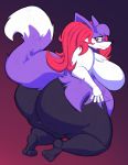  2020 3_toes 5_fingers absurd_res aimbot-jones anthro belly big_breasts big_butt black_body black_fur black_nose braixen breasts butt canid canine cheek_tuft countershade_face countershade_torso countershading dipstick_tail eyelashes eyewear facial_tuft fan_character featureless_breasts feet female fingers full-length_portrait fur glasses hi_res huge_breasts huge_butt inner_ear_fluff kneeling looking_at_viewer looking_back mammal multicolored_body multicolored_fur multicolored_tail nintendo nude overweight overweight_female pok&eacute;mon pok&eacute;mon_(species) portrait presenting presenting_hindquarters purple_body purple_fur rear_view red_body red_fur shiny_pok&eacute;mon smile solo thick_thighs toes tuft video_games violet_(violetphox) white_body white_fur wide_hips 