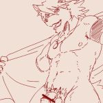  1:1 2020 abs anthro balls blush canid canine canis clothed clothing domestic_dog embarrassed genitals husky jewelry kemono kouya_(morenatsu) low_res male mammal morenatsu necklace nipples nordic_sled_dog open_clothing open_shirt open_topwear penis run_aki shirt sketch smile solo spitz topwear video_games visual_novel 