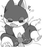  anal animal_crossing anthro balls bodily_fluids cum cum_in_ass cum_inside domestic_cat duo erection faceless_male felid feline felis genital_fluids genitals kokkurituki male male/male male_penetrated male_penetrating mammal monochrome nintendo penetration penis punchy_(animal_crossing) sex small_penis video_games 