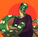  2020 5_fingers anthro breasts clothed clothing digital_media_(artwork) female fingers fivel reptile scalie sitting snake solo 