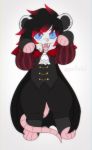  2020 anthro clothed clothing costume digital_media_(artwork) fur hair halloween halloween_costume hi_res holidays male mammal marsupial open_mouth pervenche petaurid phalangeriform simple_background smile solo spencer_(pink) topwear vampire 