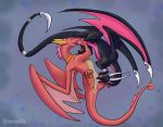  2020 activision claws cynder digital_media_(artwork) dragon ember_(spyro) female female/female feral feral_on_feral genitals horn membrane_(anatomy) membranous_wings pussy scalie sinvelia spyro_the_dragon video_games western_dragon wings 