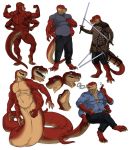  4_arms absurd_res anthro apode collage crius draconcopode hi_res intricatevision male multi_arm multi_limb naga reptile scalie serpentine snake solo 