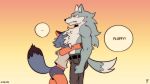  ... 16:9 2020 anthro belt blue_body blue_eyes blue_fur blue_hair bodily_fluids bottomwear brand_new_animal brown_body brown_fur canid canine canis clothed clothing comic dipstick_tail female fluffy fluffy_tail fox-pop fur group hair hi_res male mammal michiru_kagemori motion_lines multicolored_tail raccoon_dog shirou_ogami speech_bubble studio_trigger sweat sweatdrop tanuki topwear widescreen wolf 