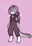  ambiguous_gender anthro felid feline hi_res looking_away mammal qtipps solo space_helmet spacesuit 