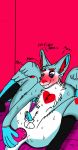  &lt;3 &lt;3_eyes anal anal_penetration anthro blue_body blue_fur blush bodily_fluids clothing cum cum_leaking dialogue dildo dildo_in_ass dildo_penetration dragon dutch_angel_dragon ejaculation fur genital_fluids green_eyes hart_the_dutchie heart_marking legwear male masturbation moan penetration red_body red_fur sex_toy sex_toy_in_ass sex_toy_penetration solo sweat thigh_highs waffleman1252_(artist) white_body white_fur wings 