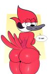  absurd_res anthro avian bird blackmore butt cartoon_network feathers female hi_res looking_at_viewer margaret_smith_(regular_show) regular_show solo 