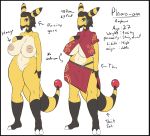  absurd_res ampharos anthro areola asian_clothing big_breasts breasts clothing female hi_res model_sheet nintendo nipples nude phao-an_(quin_nsfw) pok&eacute;mon pok&eacute;mon_(species) quin-nsfw solo text video_games 