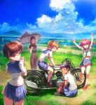  bike_shorts chinadress hino_katsuhiko pantsu seifuku tagme umbrella 