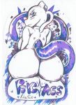  big_butt butt female hi_res legendary_pok&eacute;mon mcdave19 mewtwo nintendo pok&eacute;mon pok&eacute;mon_(species) solo traditional_media_(artwork) video_games 